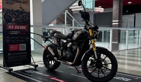 A Scrambler 400 X chegou ao Plaza Avenida Shopping