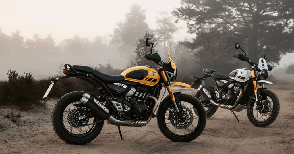 Triumph amplia a família T-Series com a Scrambler 400 XC com rodas raiadas