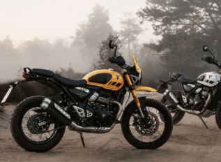 Triumph amplia a família T-Series com a Scrambler 400 XC com rodas raiadas